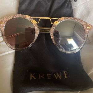 ❌ SOLD KREWE STL II | CAMELLIA TO CRYSTAL 24K MIRRORED Sunglasses